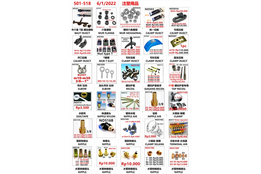 Injection machine spare parts